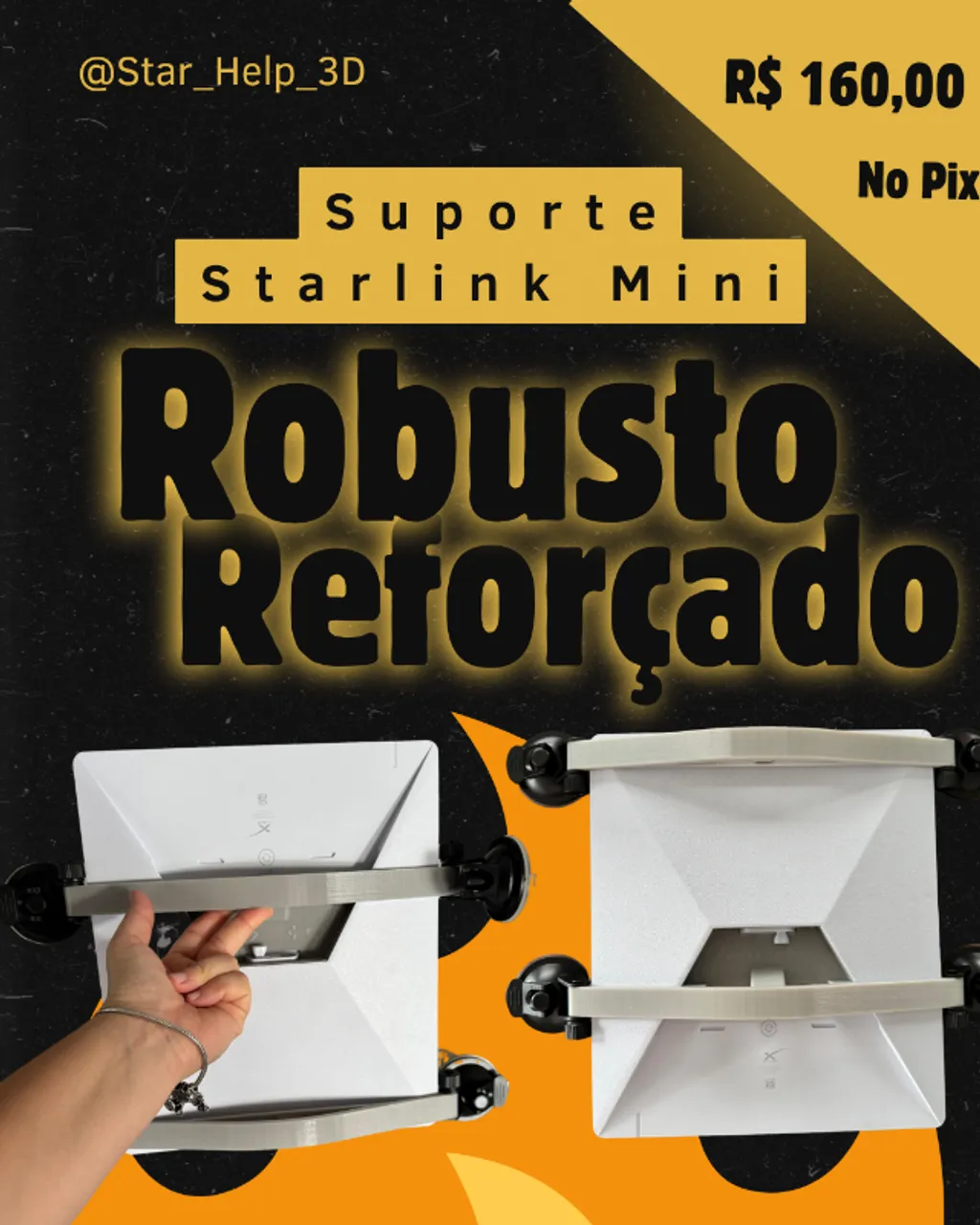 Suporte Reforçado para Starlink Mini