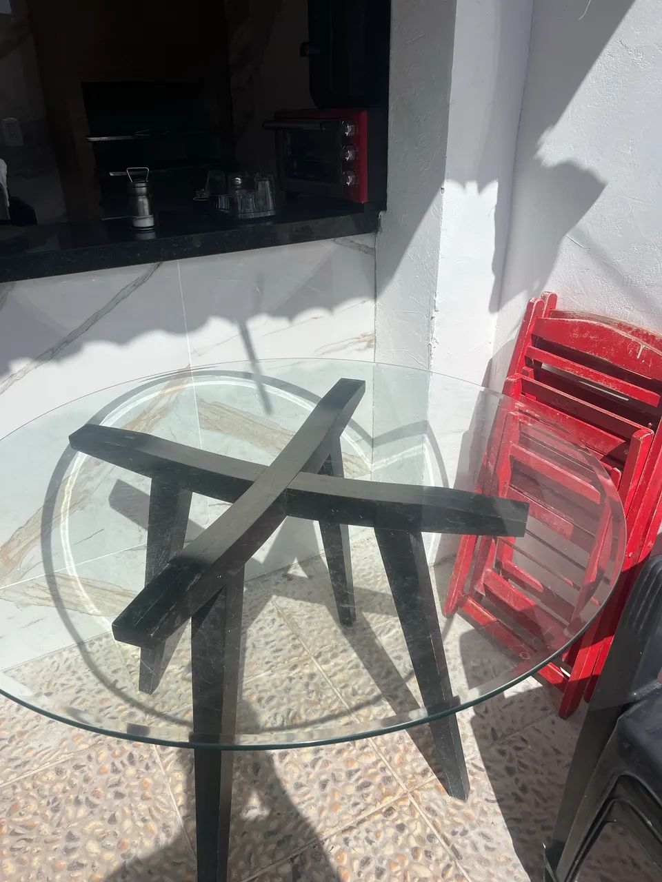 Mesa De Vidro Redonda 65171912323587120