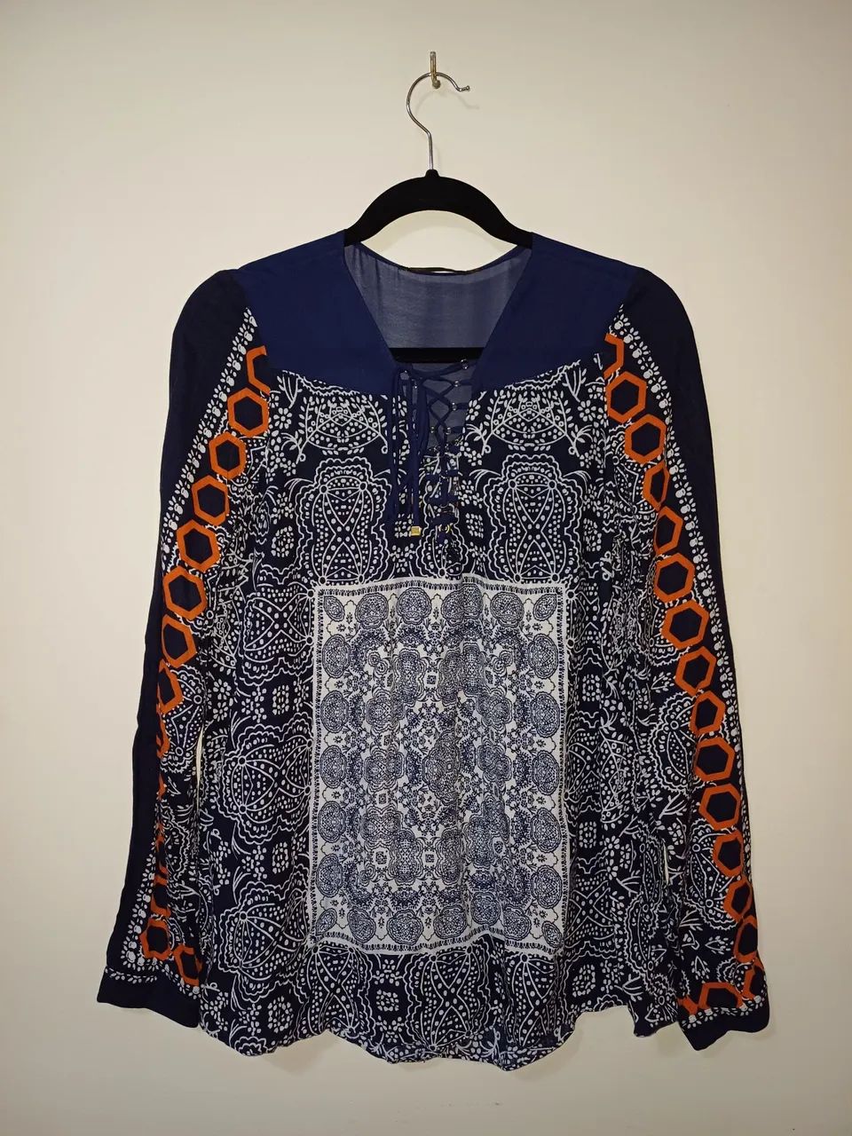 Blusa feminina Mob semi-nova azul, tam.M .