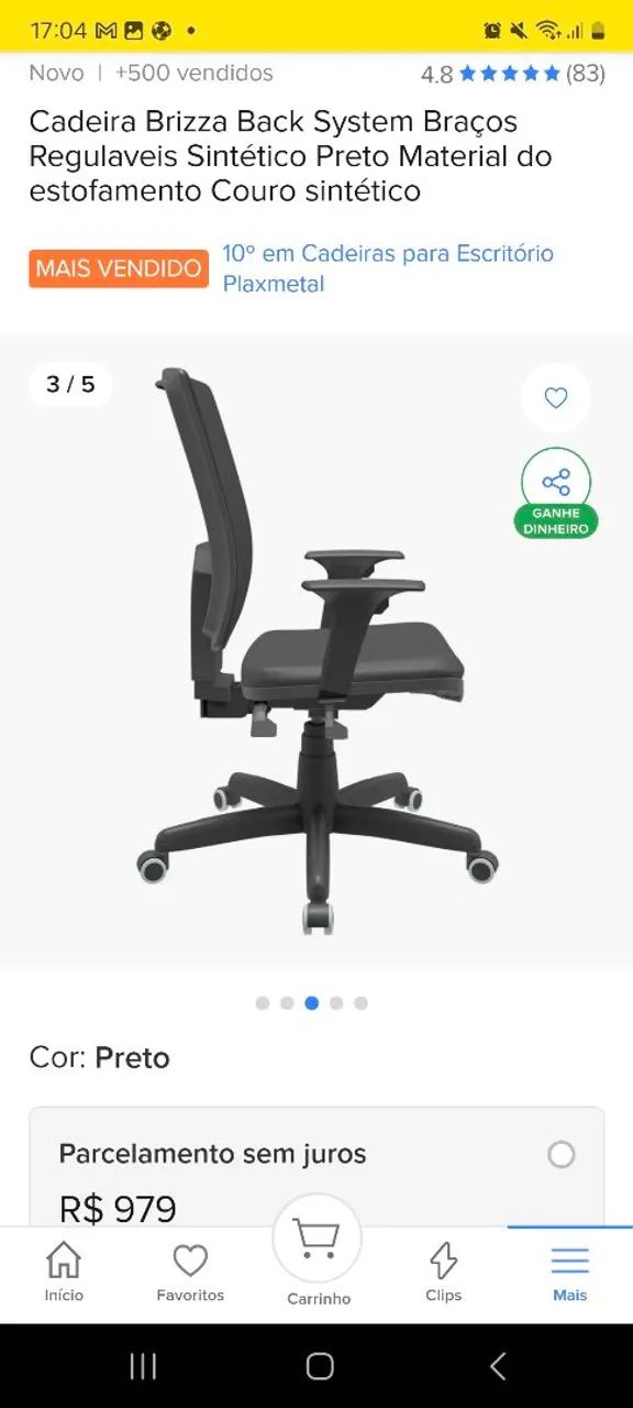 CadeiraBrizza back system,ideal para quem tem hernia de disco  - Foto 3