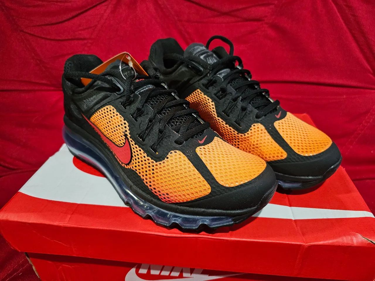 Nike Air Max 2013 Laranja e Preto - Foto 4