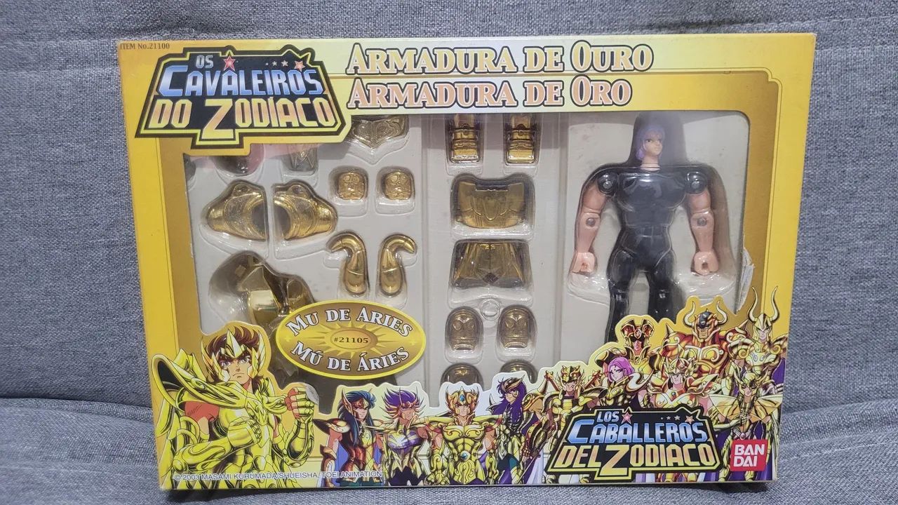 Boneco Mu de Áries Bandai vintage diecast cavaleiros do zodíaco