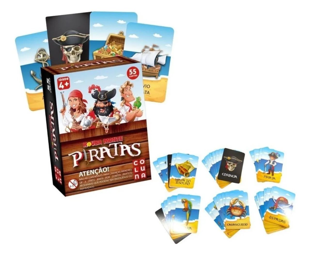 Jogo Diverso Rouba Montes Piratas 55 Cartas - Coluna - Foto 5