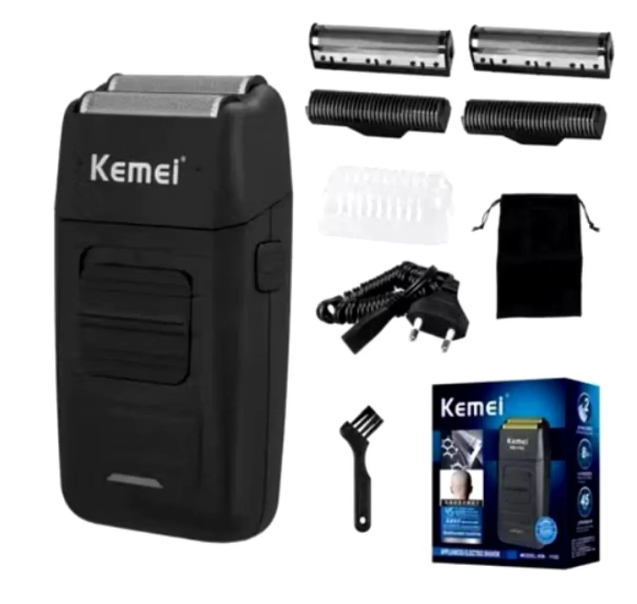 Barbeador shaver kemei KM-1102 Bivolt recarregável - Foto 3