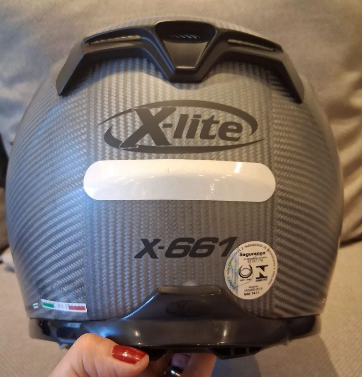Capacete X-Lite X-661 Extreme Titan-Tech Puro Flat Titanium N-Com tam. 60- Preto - Foto 2