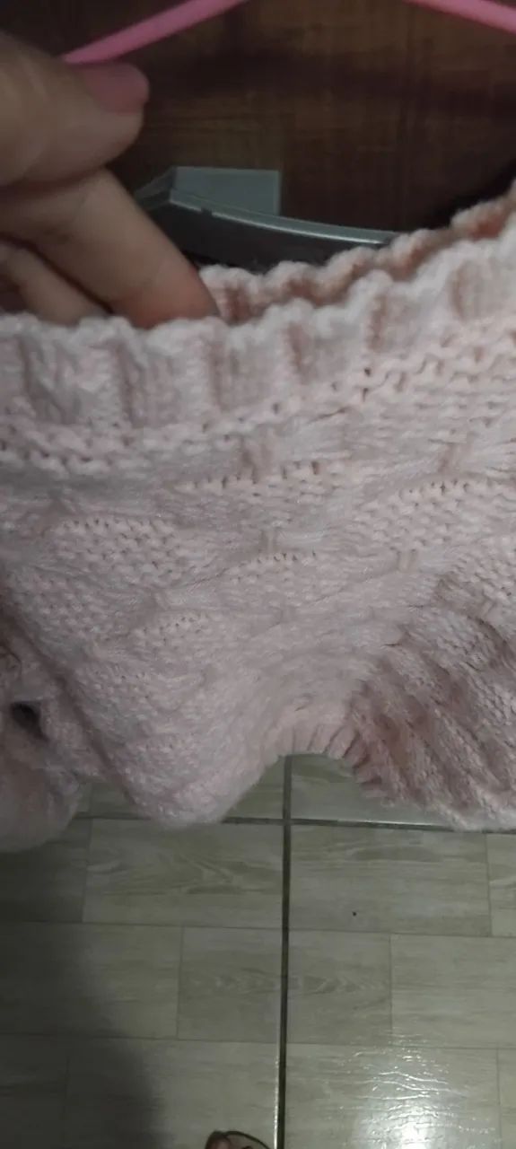 Blusa linda  tricô rosa 