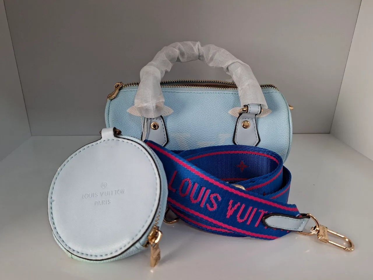 Bolsa Louis Vuitton Speedy Nano Azul  - Foto 3