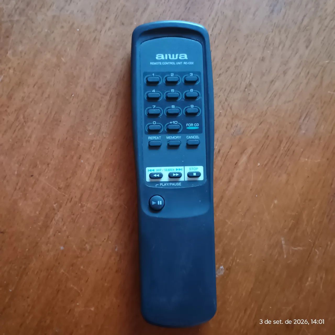 Controle remoto Cd Player Aiwa RC-CD2  - Foto 2