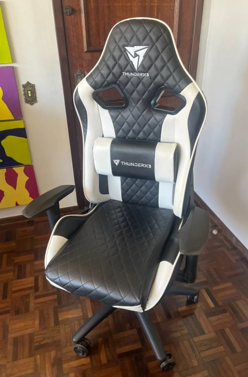 Cadeira Gamer Usada - ThunderX3 TGC12 Branca