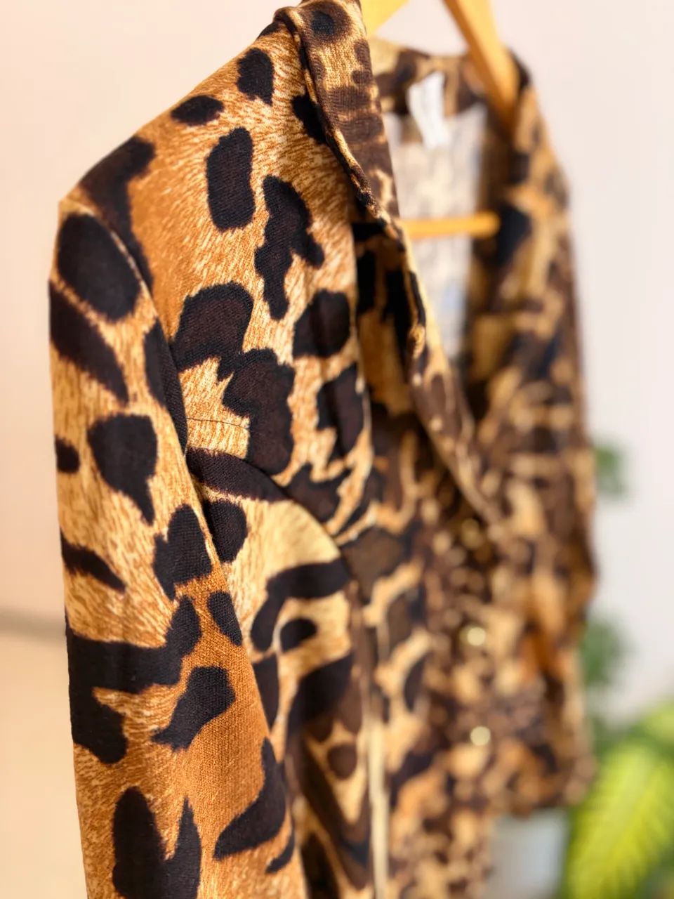 Blazer de Lã M Animal Print Onça - Foto 2