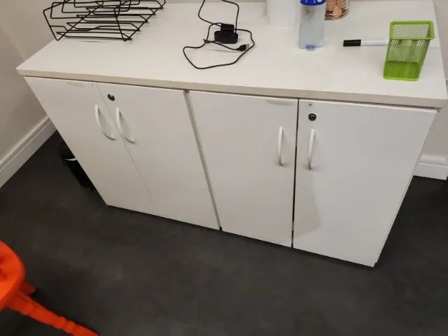 Armário Buffet Baixo Retangular Branco