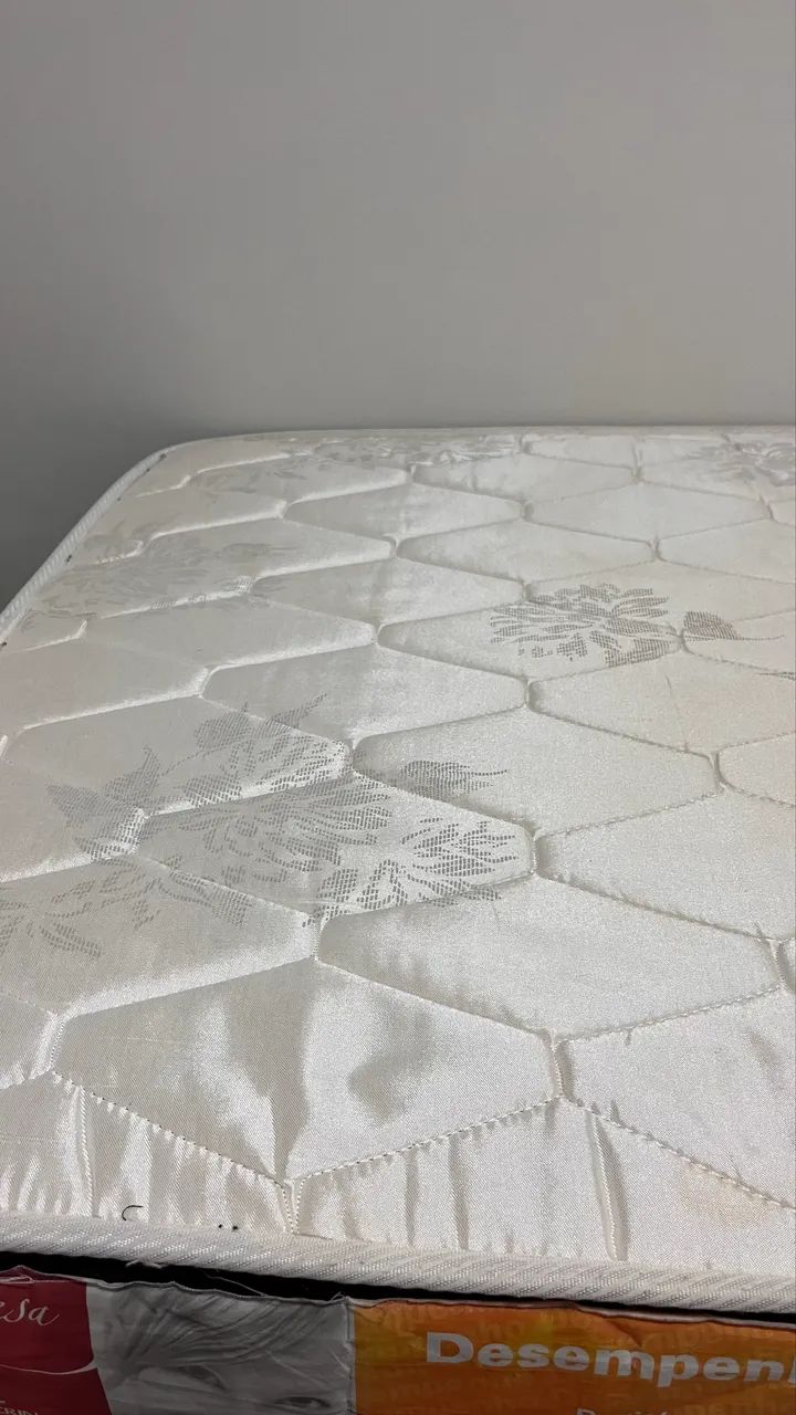 Cama box + colchão Ortobom/orthocrim