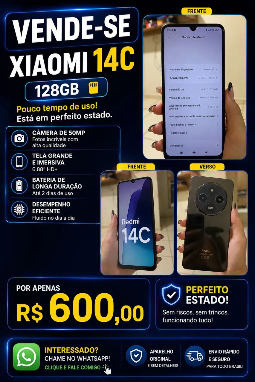 XIAOMI 14C 128gb - Foto 3