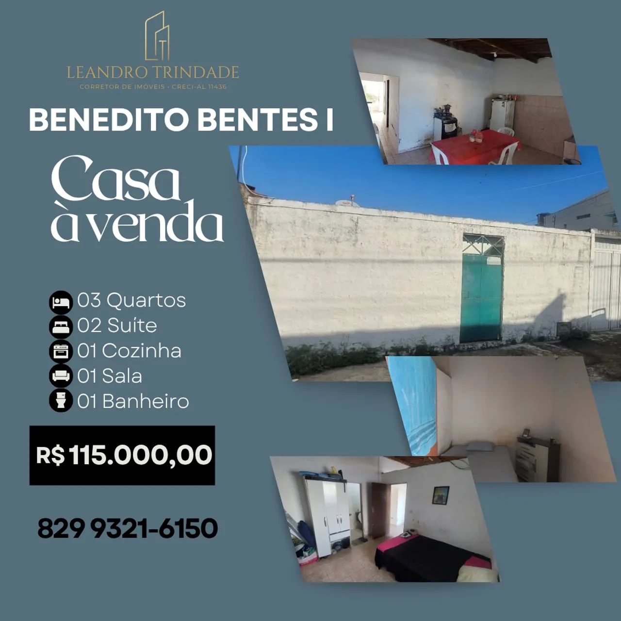 VENDE-SE CASA 3/4 BENEDITO BENTES I
