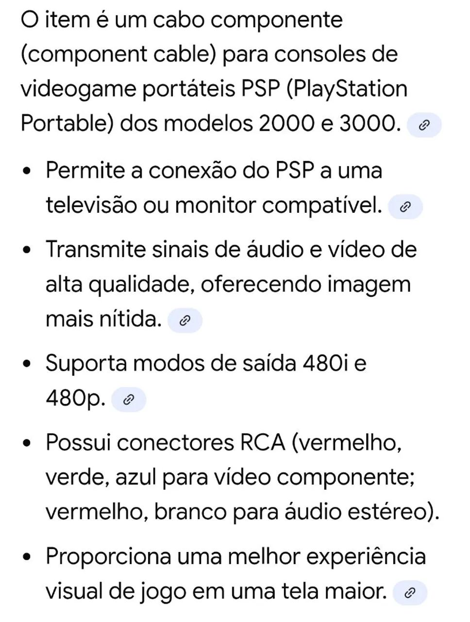 Cabo Vídeo Componente para Sony PSP - Foto 5