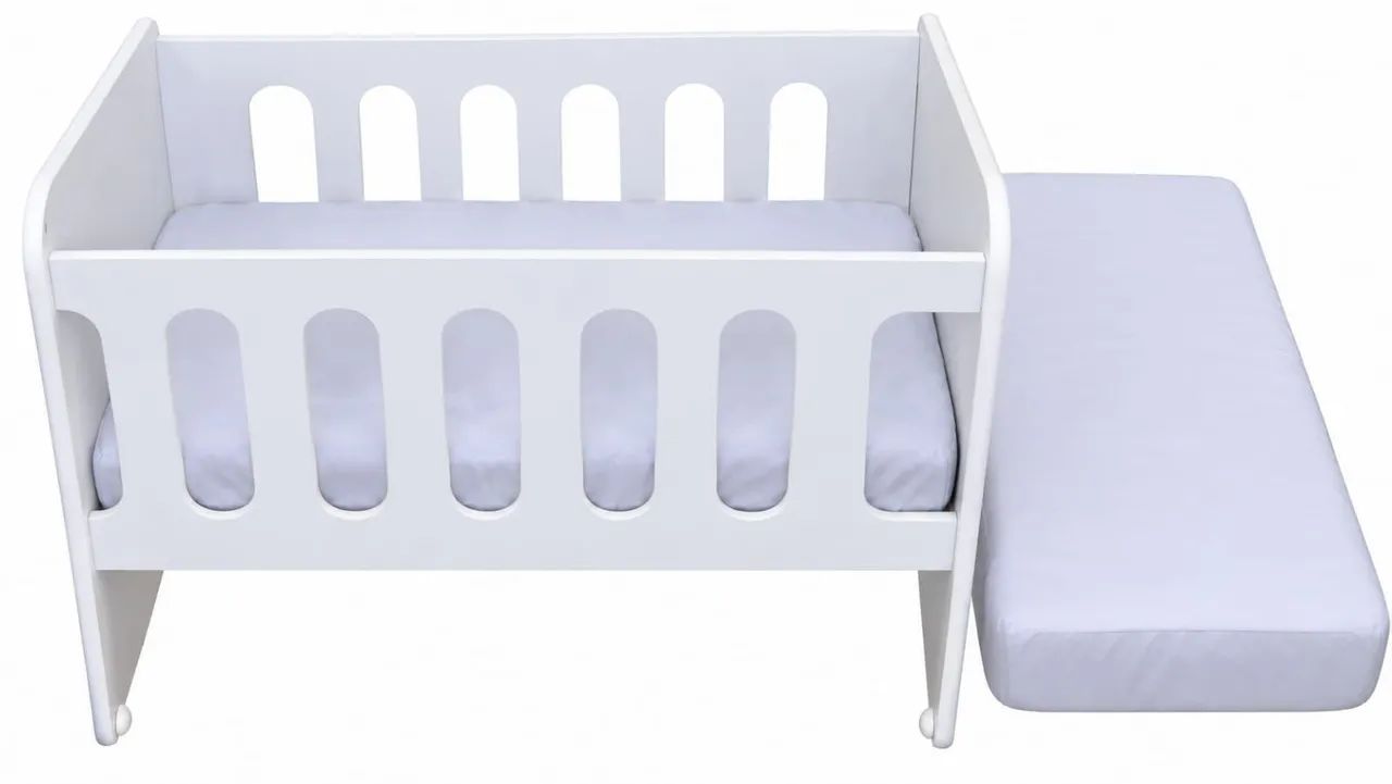 Mini berço de bebê com colchão  - Foto 3