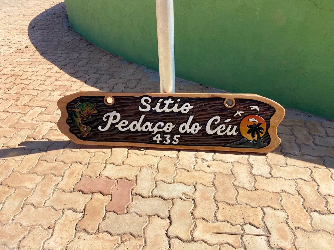 Placa entalhada em madeira maciça  - Foto 5