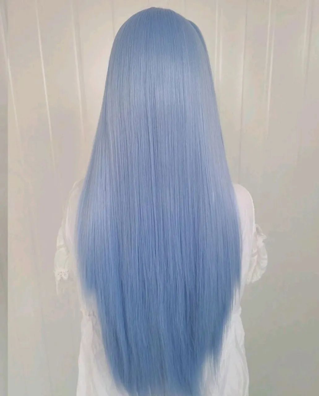 Lace reta longa 30inch azul claro  - Foto 4