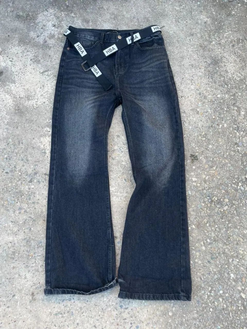Calça flare jeans 