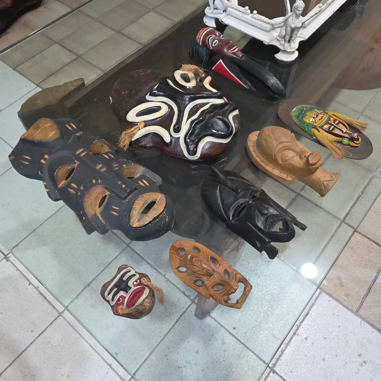 Decoração antiga,  conjunto de máscaras importadas  - Foto 3