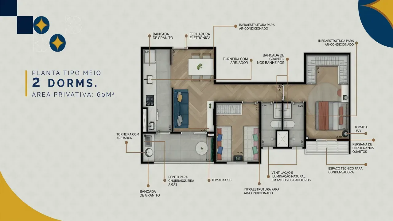 PLANTA 60m²