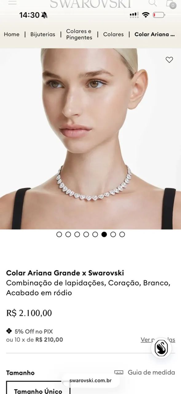 COLAR SWAROVSKI ORIGINAL ARIANA GRANDE - Foto 3