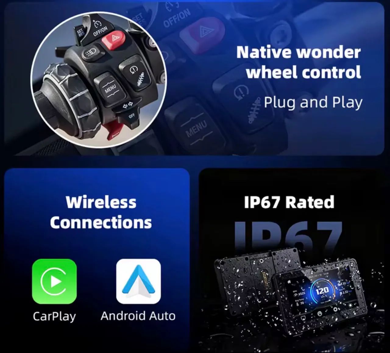 Carplay Moto BMW suporte original 5 polegadas touch - Foto 5