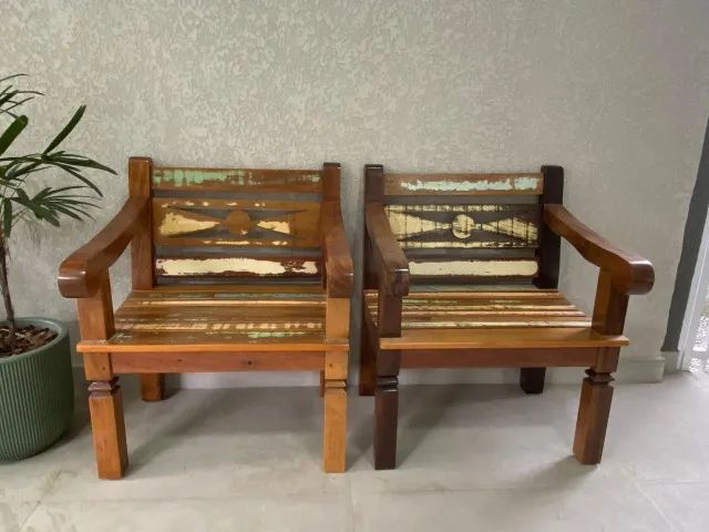 Bancos rústicos de madeira  - Foto 3