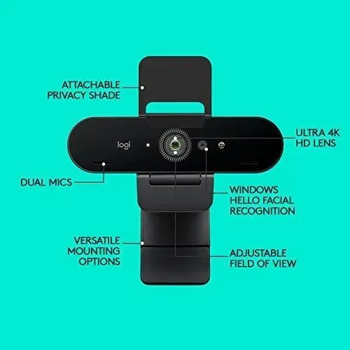 Webcam Ultra Hd Logitech Brio 4k Windows Hello - Foto 5