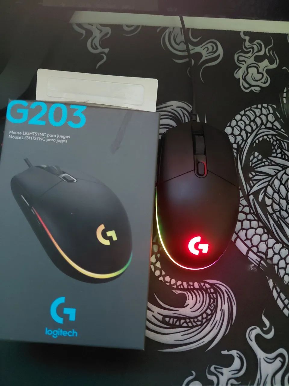 Mouse g203 usado somente 1 mes 