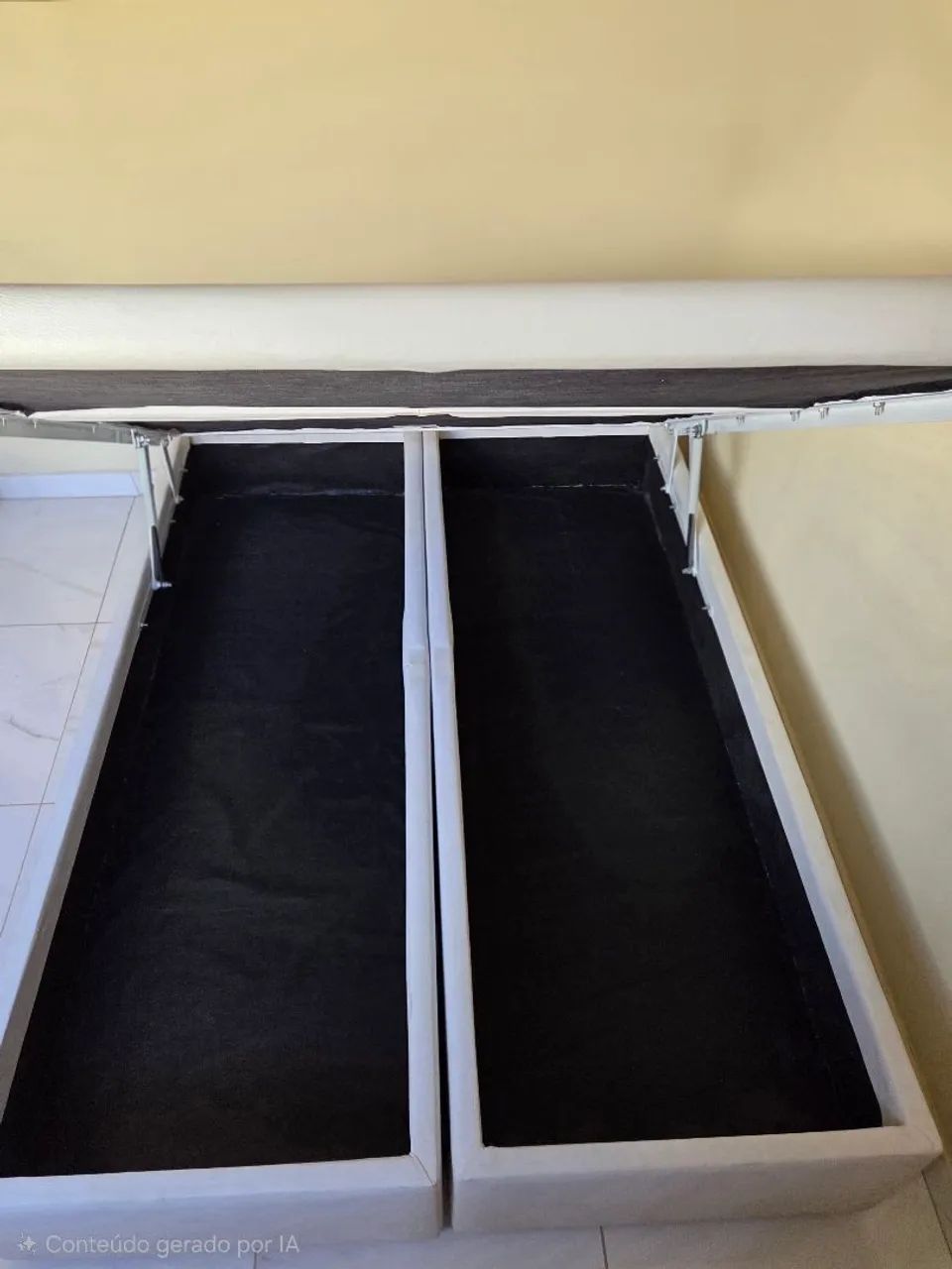 Cama Box Baú Ortobom Corino Branco em Ótimo Estado - Foto 2