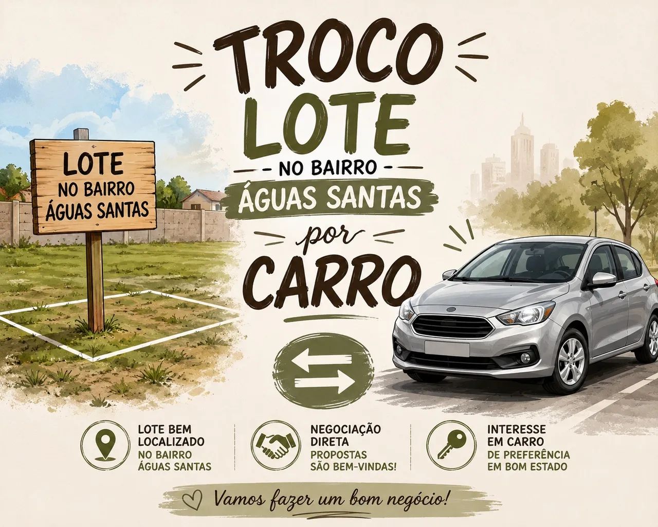 Troco lote por carro