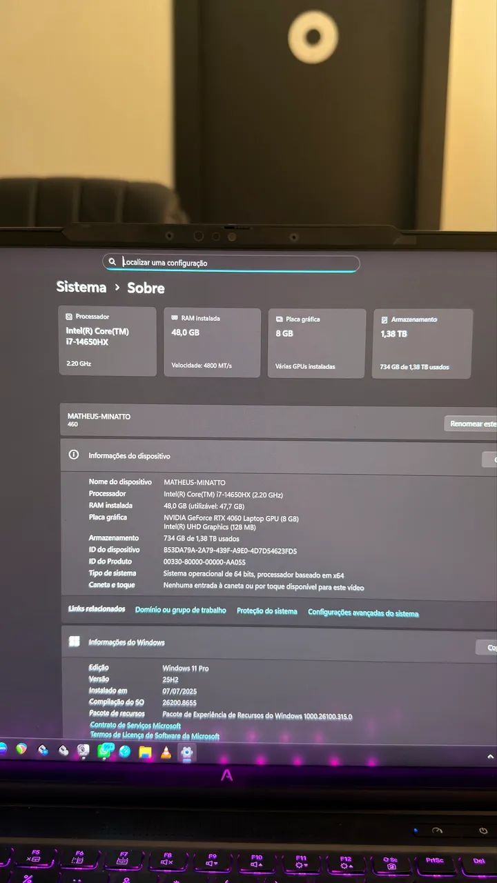 Vendo Notebook Gamer Avell 460 Com Garantia - Foto 5