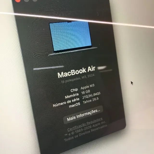 MacBook Air M3 (15 polegadas) 16 GB / 512 GB - Foto 3