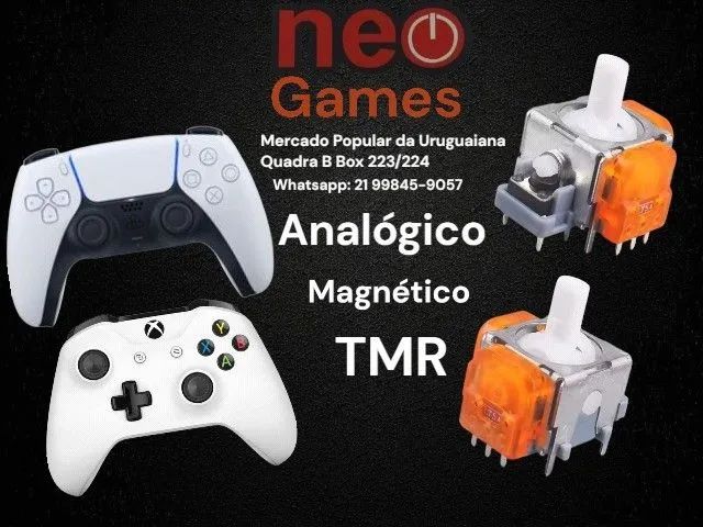 Play Station 5 e One  Analógico Magnético Hall Effect  (PAR)