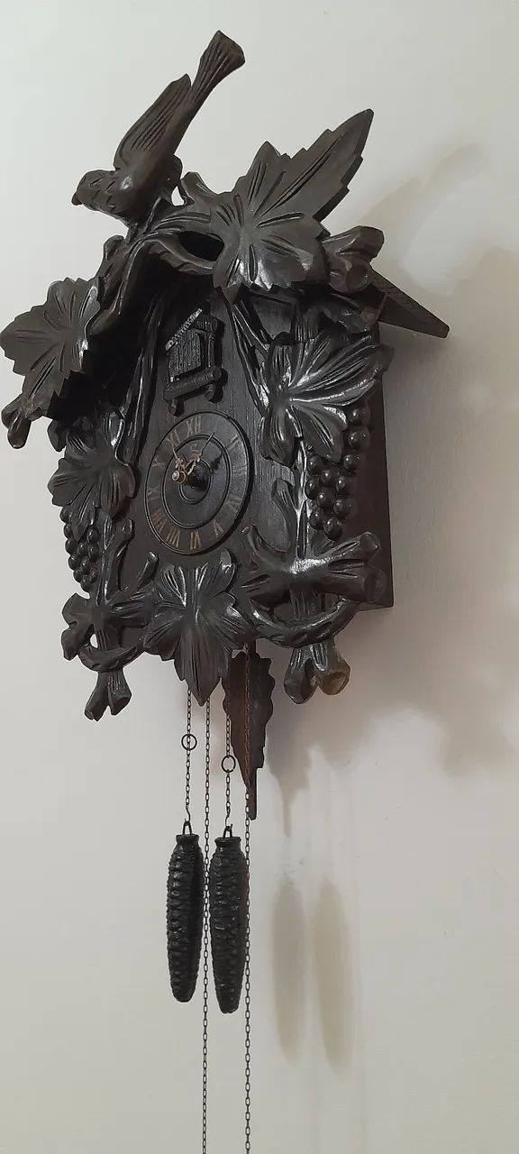 Relogio antigo cuco de parede marca S - Foto 3