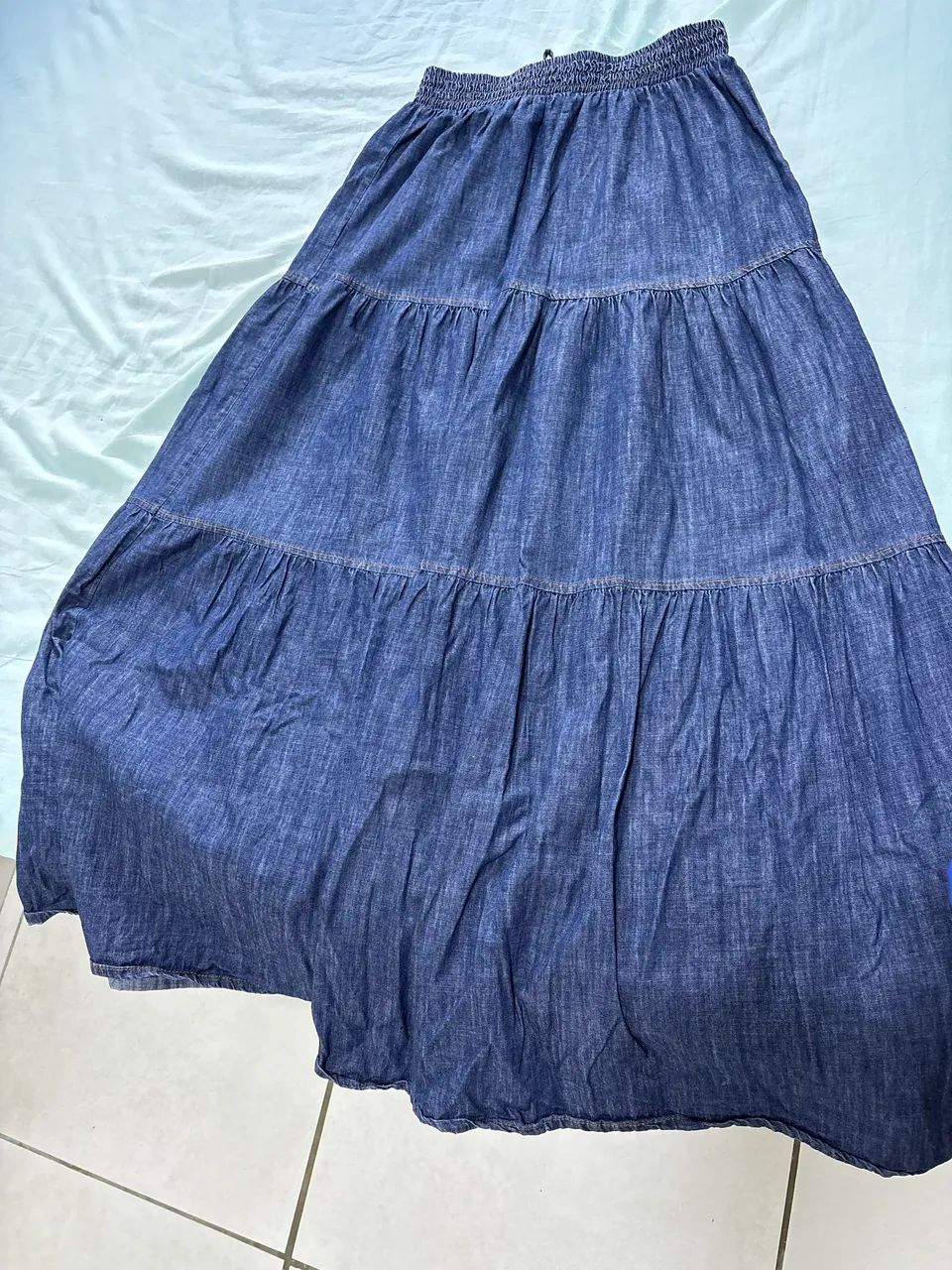 Saia jeans longa  - Foto 2