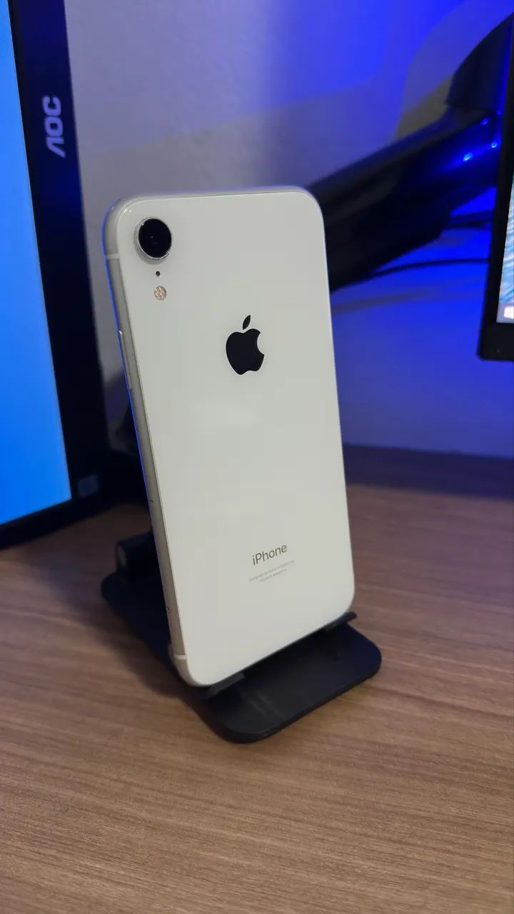 iPhone XR 64GB Branco Todo Original Face ID OK - Celulares e