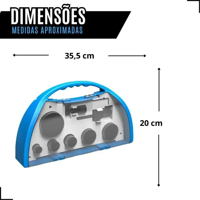 Jogo De Serras Copo Gamma Aço Carbono 8 Peças - Foto 5
