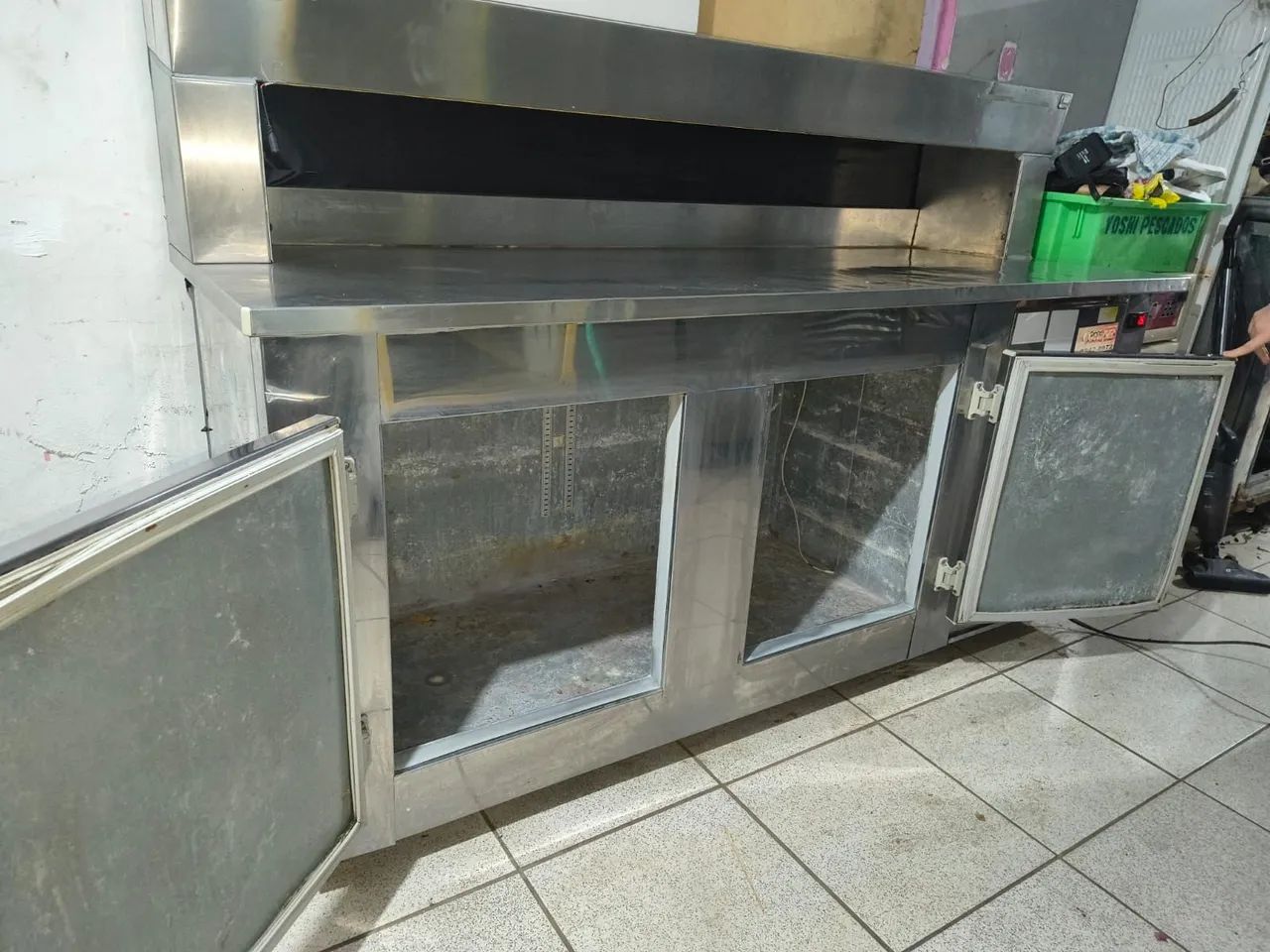 Balcão refrigerado c/condimentadora e controladora digital ENTREGO 220v - Foto 4