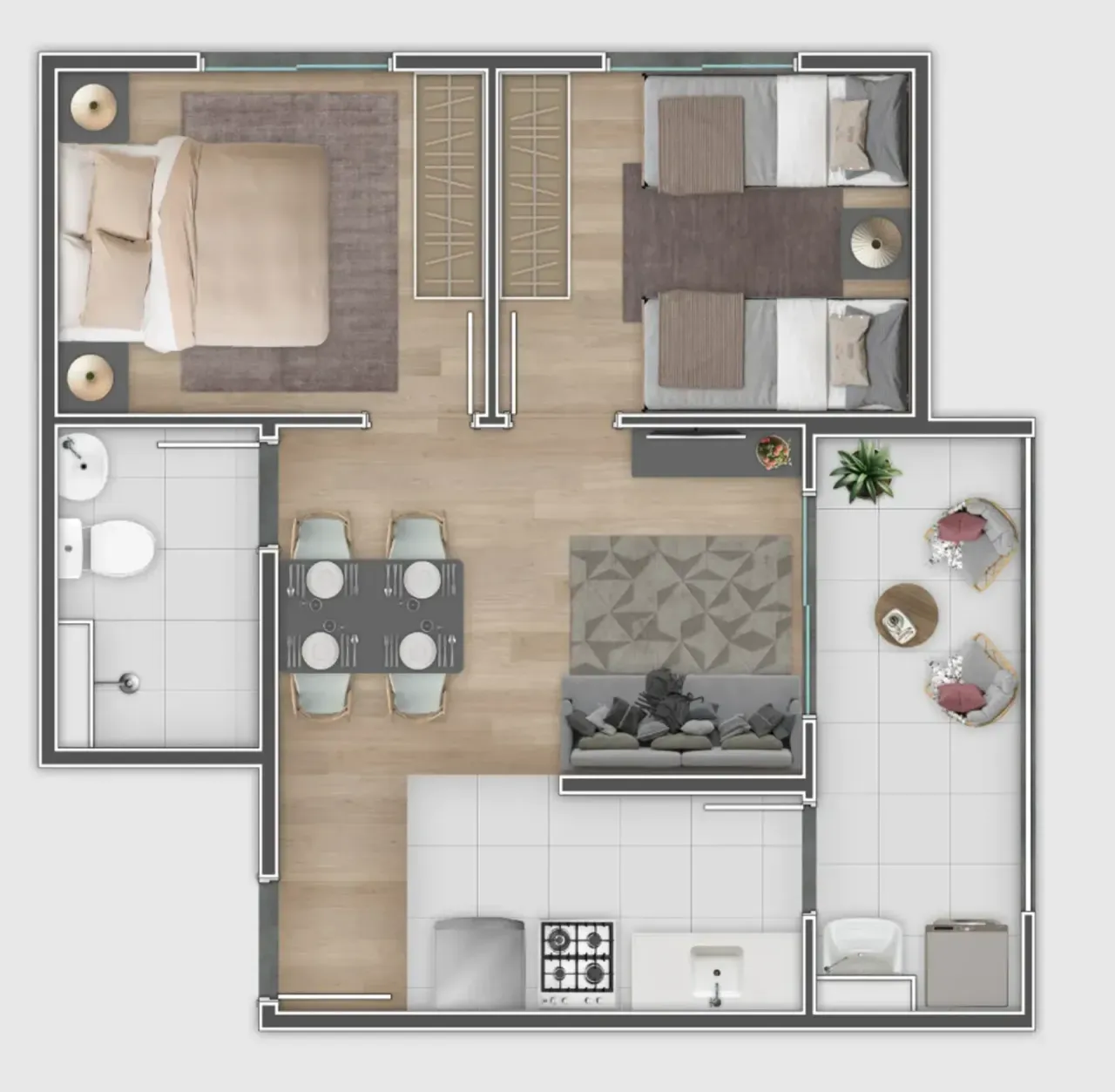 PLANTA 45m²