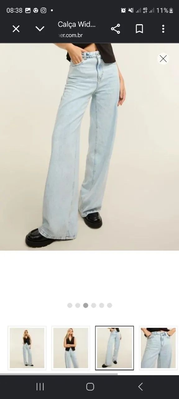 Calça jeans wideleg - Foto 3