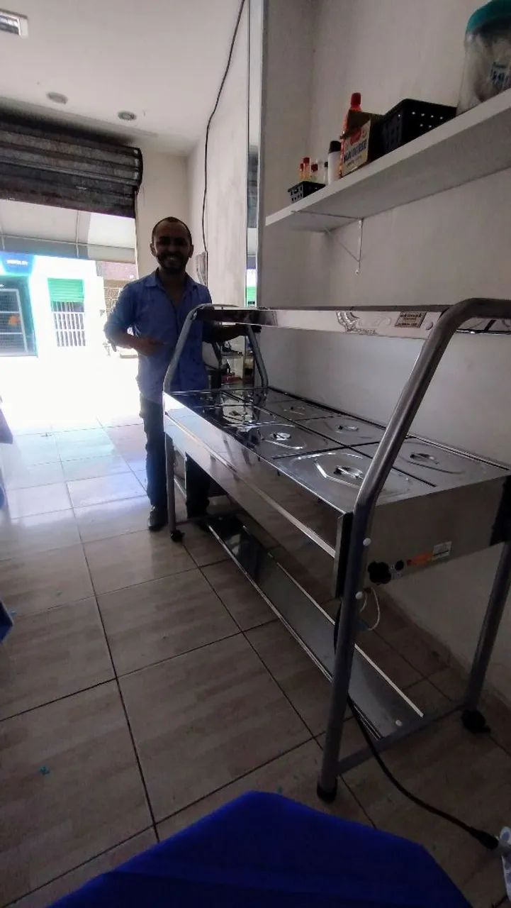 BUFFET SELF SERVICE INOX 08 CUBAS TÉRMICO IBET  - Foto 3