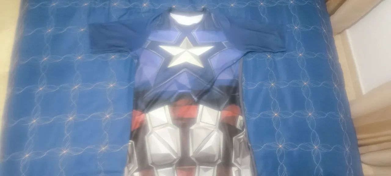 VENDO CAMISAS CAPITÃO AMÉRICA MANGAS CURTA E LONGAA - Foto 5