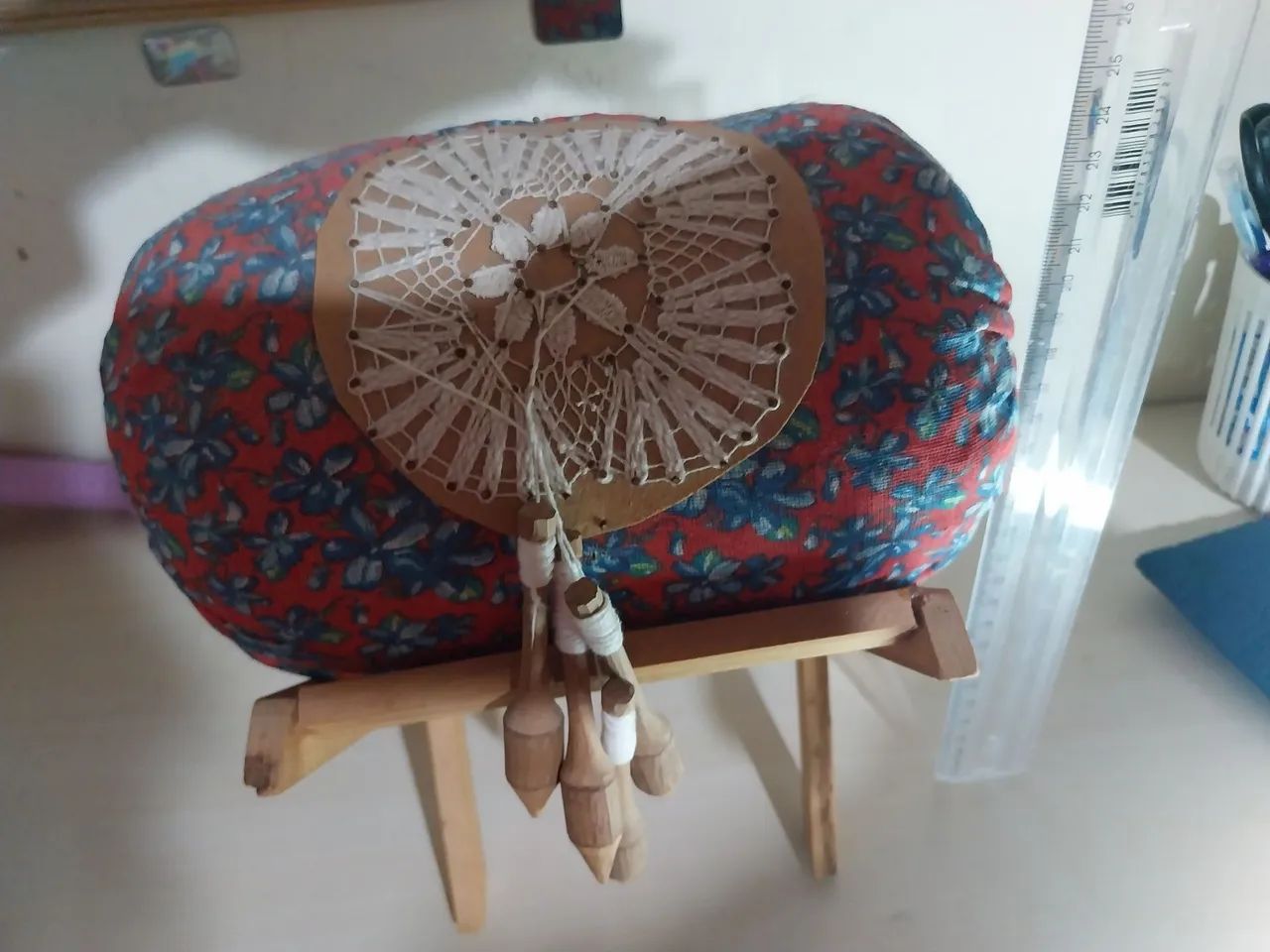 Almofada Renda de Bilro de Decoração 