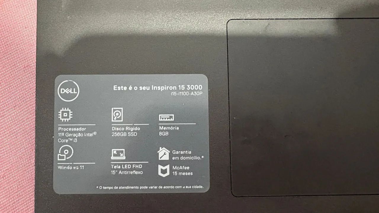 Notebook Dell i3 11° geração SSD 240GB - Foto 2