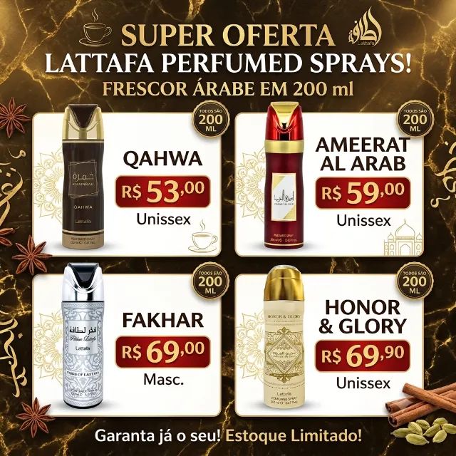 Perfume Spray Lattafa 200ml Desodorante