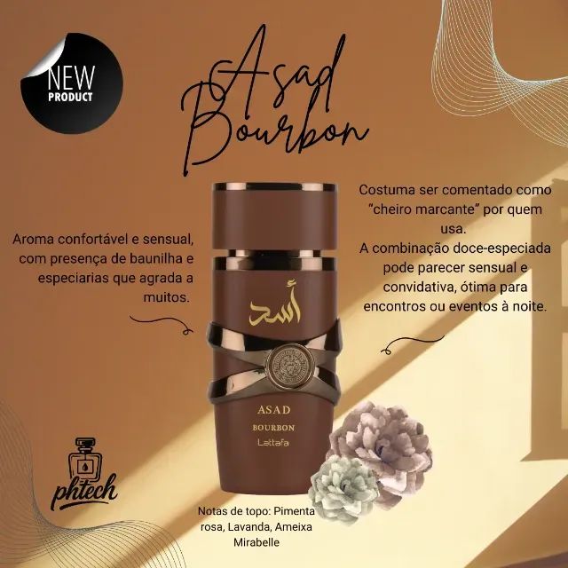 Perfume Lattafa Asad Bourbon EDP 100ml Lacrado - Foto 3