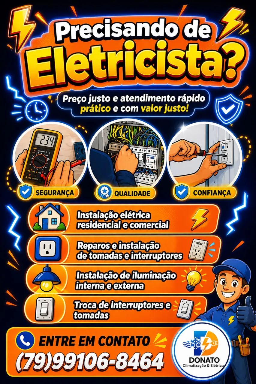 Serviços de Eletricista e Climatização Residencial e Comercial
