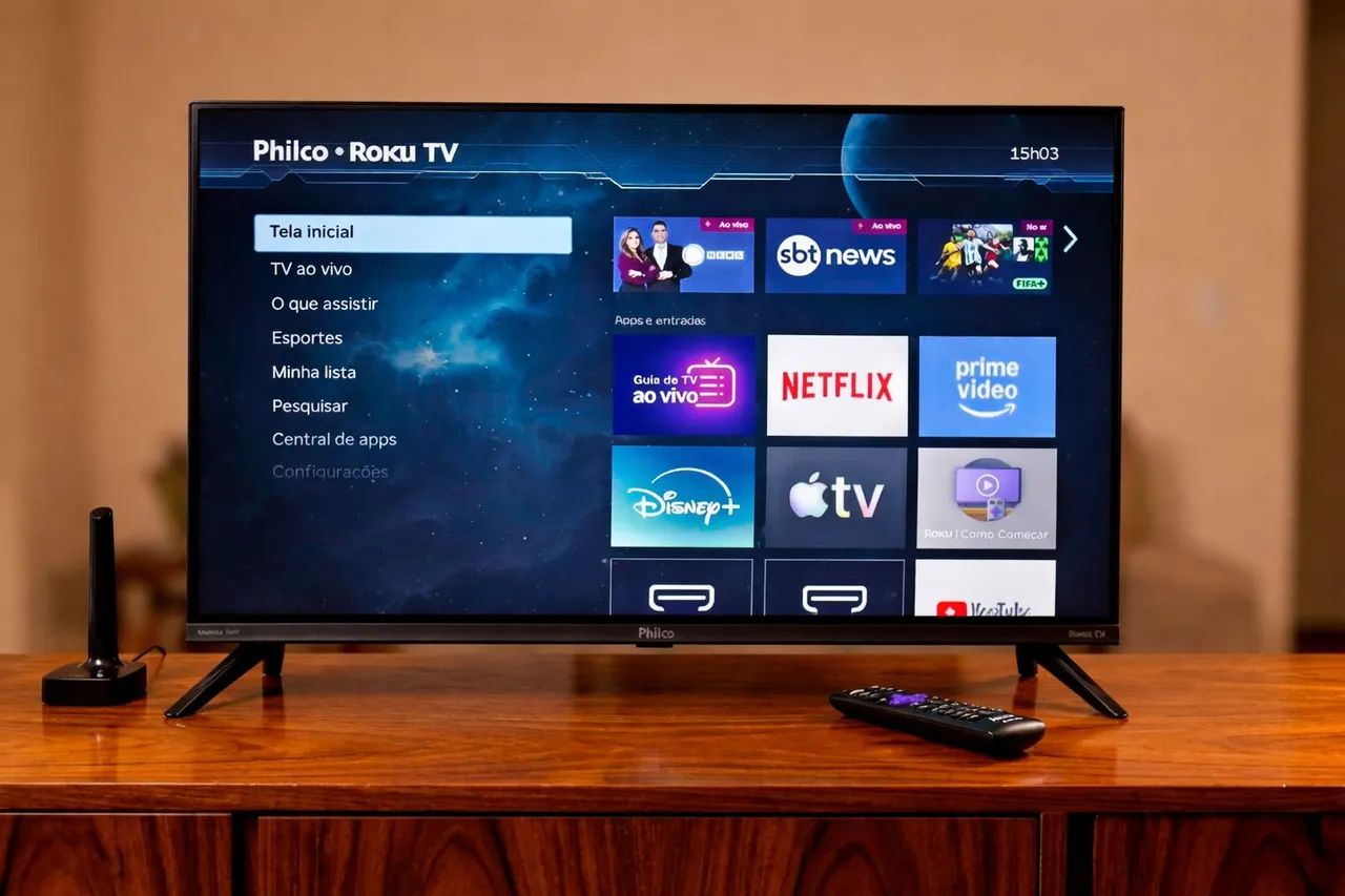 SMART TV PHILCO 32 POLEGADAS ROKU - Foto 2